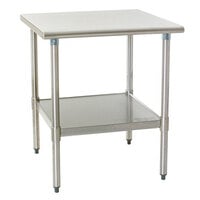 Eagle Group T3030EB 30 inch x 30 inch Stainless Steel Work Table with Galvanized Undershelf