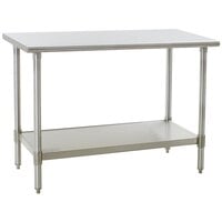 Eagle Group T2436E 24 inch x 36 inch Stainless Steel Work Table with Galvanized Undershelf