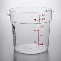 Cambro RFSCW18135 Camwear 18 Qt. Clear Round Food Storage Container