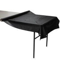 Creative Converting 763260B 100' Black Velvet Plastic Tablecover