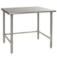 Eagle Group T2460GTB 24 inch x 60 inch Open Base Stainless Steel Commercial Work Table