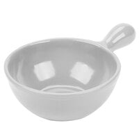 Tablecraft CW3375N 18 oz. Natural Cast Aluminum Soup Bowl with Handle