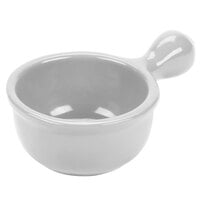 Tablecraft CW3370N 8 oz. Natural Cast Aluminum Soup Bowl with Handle