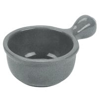 Tablecraft CW3370GR 8 oz. Granite Cast Aluminum Soup Bowl with Handle