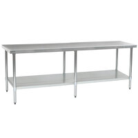 Eagle Group T24108EM 24 inch x 108 inch Stainless Steel Work Table with Galvanized Undershelf