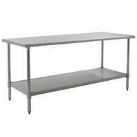 Eagle Group T3084E 30 inch x 84 inch Stainless Steel Work Table with Galvanized Undershelf