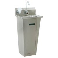 Eagle Group HSA-10-FA-PE Electronic Hand Sink with Gooseneck Faucet, Soap Dispenser, P-Trap, Tail Piece, and Basket Drain
