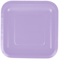 Creative Converting 453265 7" Luscious Lavender Purple Square Paper Plate - 180/Case