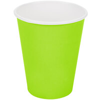 Creative Converting 563123B 9 oz. Fresh Lime Green Poly Paper Hot / Cold Cup - 240/Case