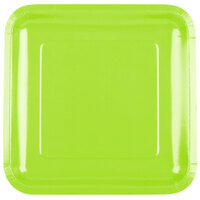 Creative Converting 463123 9" Fresh Lime Green Square Paper Plate - 180/Case