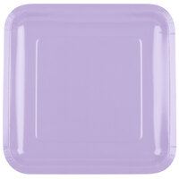 Creative Converting 463265 9" Luscious Lavender Purple Square Paper Plate - 180/Case