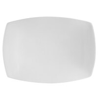 CAC COP-RT51 14 1/2 inch x 9 3/4 inch Coupe Bright White Rectangular Porcelain Platter - 12/Case