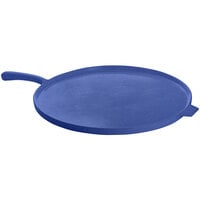 Tablecraft CW4110BS Blue Speckle 14 inch Cast Aluminum Pizza Tray with Handle