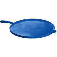 Tablecraft CW4110CBL Blue 14 inch Cast Aluminum Pizza Tray with Handle