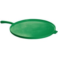Tablecraft CW4110GN Green 14 inch Cast Aluminum Pizza Tray with Handle
