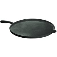 Tablecraft CW4100BKGS Black with Green Speckle 16 inch Cast Aluminum Pizza Tray with Handle