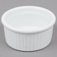 Tuxton BPX-0502 5 oz. Porcelain White Fluted China Ramekin - 48/Case