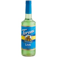 Torani Sugar-Free Lime Flavoring / Fruit Syrup 750 mL Glass Bottle