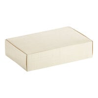 7 1/4" x 4 5/8" x 1 3/4" 1-Piece 1 1/2 lb. Gold Linen Candy Box   - 250/Case