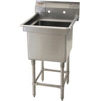 Eagle Group FN2020-1-14/3 One 20 inch x 20 inch Bowl Stainless Steel Spec-Master Commercial Compartment Sink