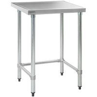 Eagle Group T2424STEM 24 inch x 24 inch Open Base Stainless Steel Commercial Work Table