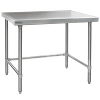 Eagle Group T3048STEM 30 inch x 48 inch Open Base Stainless Steel Commercial Work Table