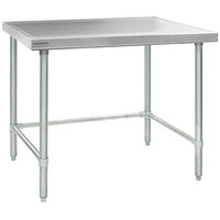 Eagle Group T3048STEM 30 inch x 48 inch Open Base Stainless Steel Commercial Work Table
