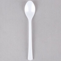 Fineline Tiny Temptations 6501-WH 4 inch Tiny Tasters White Plastic Tasting Spoon - 48/Pack