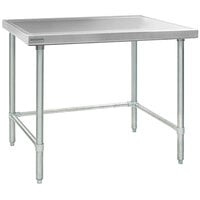 Eagle Group T2460STEM 24 inch x 60 inch Open Base Stainless Steel Commercial Work Table