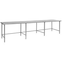Eagle Group T48120STE 48" x 120" Open Base Stainless Steel Commercial Work Table