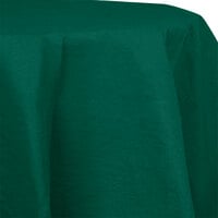 Creative Converting 923124 82" Hunter Green OctyRound Tissue / Poly Table Cover - 12/Case