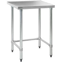 Eagle Group T2430STEM 24 inch x 30 inch Open Base Stainless Steel Commercial Work Table