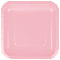 Creative Converting 453274 7" Classic Pink Square Paper Plate - 180/Case