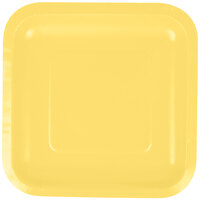 Creative Converting 453266 7" Mimosa Yellow Square Paper Plate - 180/Case