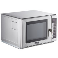 Amana RFS12TS Medium Duty Stainless Steel Commercial Microwave with Push Button Controls - 120V, 2000W