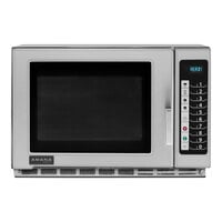 Amana RFS12TS Medium Duty Stainless Steel Commercial Microwave with Push Button Controls - 120V, 1200W