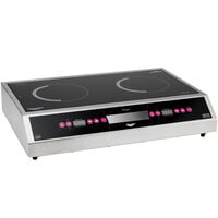 Vollrath 69523 Professional Series Dual Hob Side by Side Countertop Induction Cooker Range -208/240V