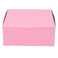 10 inch x 10 inch x 4 inch Pink Cake / Bakery Box - 100/Bundle