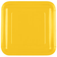 Creative Converting 463269 9" School Bus Yellow Square Paper Plate - 180/Case