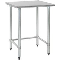 Eagle Group T2424GTE 24 inch x 24 inch Open Base Stainless Steel Commercial Work Table