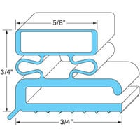 All Points 74-1098 Magnetic Door Gasket Strip - 96 inch x 3/4 inch x 3/4 inch