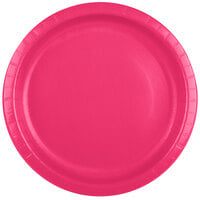 Creative Converting 50177B 10" Hot Magenta Pink Paper Plate - 240/Case