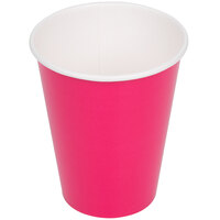 Creative Converting 56177B 9 oz. Hot Magenta Pink Poly Paper Hot / Cold Cup - 240/Case