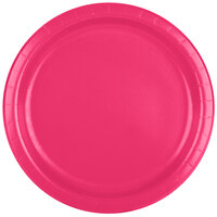 Creative Converting 47177B 9 inch Hot Magenta Pink Paper Plate - 240/Case