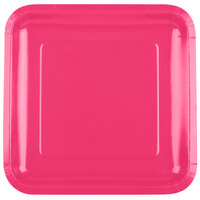 Creative Converting 463277 9" Hot Magenta Pink Square Paper Plate - 180/Case