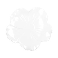 Elite Global Solutions M121FP Tropicana Design Display White 12 inch Round Flower Melamine Plate