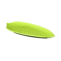 Elite Global Solutions M105PL Tropicana Design Design Green 10 1/4 inch Leaf Melamine Platter