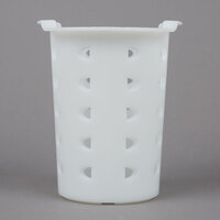 Cambro FWC56148 White Perforated Plastic Flatware Cylinder