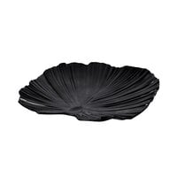 Elite Global Solutions M14PL Tropicana Design Black 14 inch Palm Leaf Melamine Platter