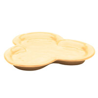 Elite Global Solutions D825P Tuscany 8 inch Mustard Yellow Melamine Three Compartment Plate - 6/Case